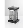 Lampion na cmentarz elegancki stal i granit LC01