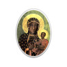 Kolorowy obrazek sakralny na porcelanie owalnej - Matka Boska Częstochowska