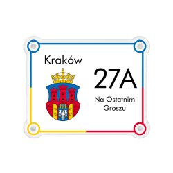 Tabliczka adresowa z herbem - Kraków