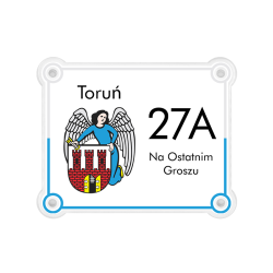 Tabliczka adresowa z herbem - Toruń
