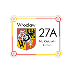 Tabliczka adresowa z herbem - Wrocław