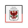Kwadratowy magnes z herbem miasta - Gorzów Wielkopolski