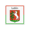 Kwadratowy magnes z herbem miasta - Lublin