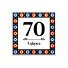 Tabliczka adresowa kwadrat polski folk kolorowa - PF1