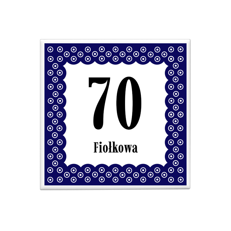 Tabliczka adresowa kwadrat polski folk kolorowa - BL2