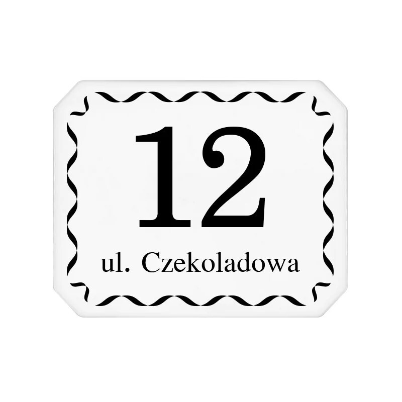 tabliczka adresowa ośmiokątna